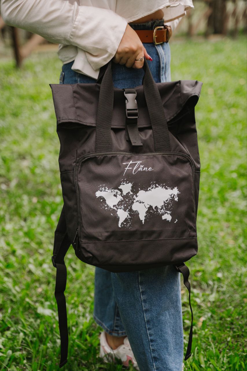 Zaino con chiusura roll-top Black