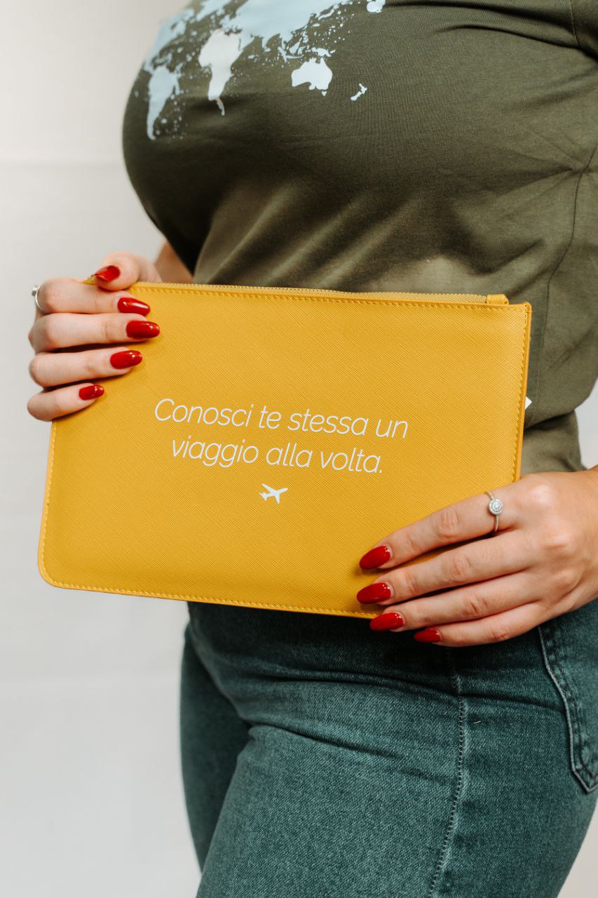 Astuccio multiuso Logo Mustard