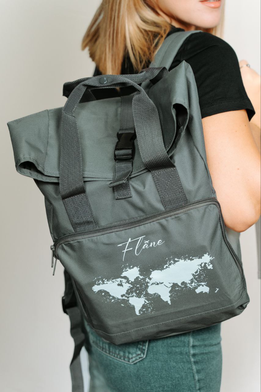 Zaino con chiusura roll-top Graphite Grey