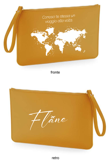 Astuccio multiuso Stampa Cartina Mustard